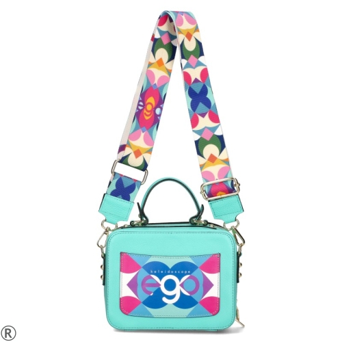 Дамска чанта от естествена кожа EGO- Turquoise