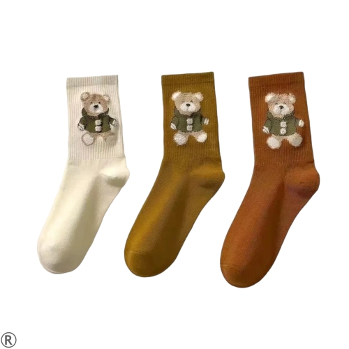 Сет от три чифта чорапи със сладко мече Teddy bear