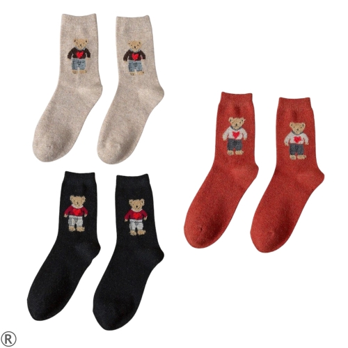 Сет от три чифта чорапи с Teddy Bear - lauren