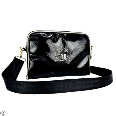 Малка дамска чанта в черен цвят- Laura Biaggi