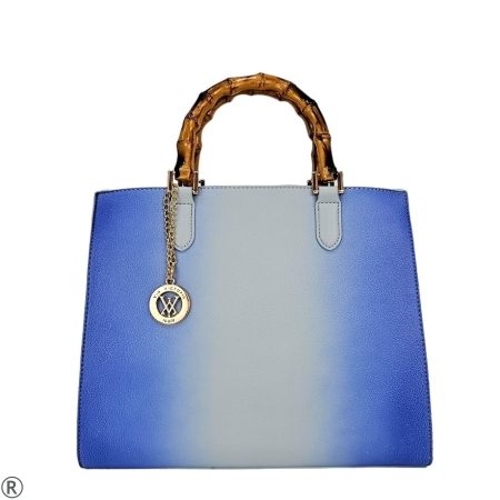 Синя чанта омбре - Velina Blue