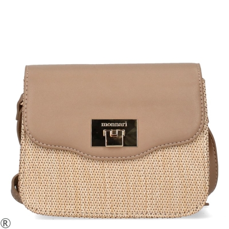 Твърда бежова чанта за през рамо- Monnari Beige 10411