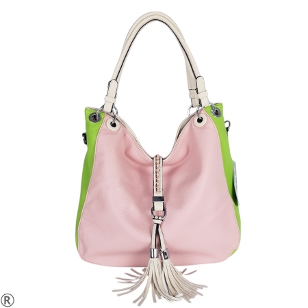 Цветна дамска чанта тип торба- Hali Pink 10550