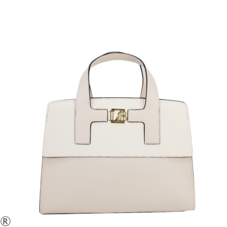 Бежова твърда чанта- Laura Biaggi Beige 10589