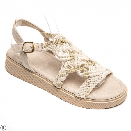 Бежови равни сандали- Missa Beige 10651