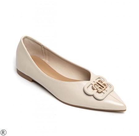 Бежови остри балерини- Nansi Beige 11075