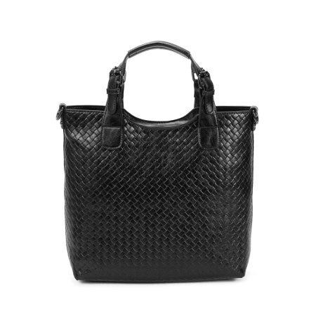 Дамска плетена чанта- Ines Delaure Multi Black 11245