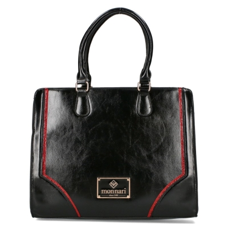 Дамска чанта в черен и червен цвят- Monnari Black/Red 11250