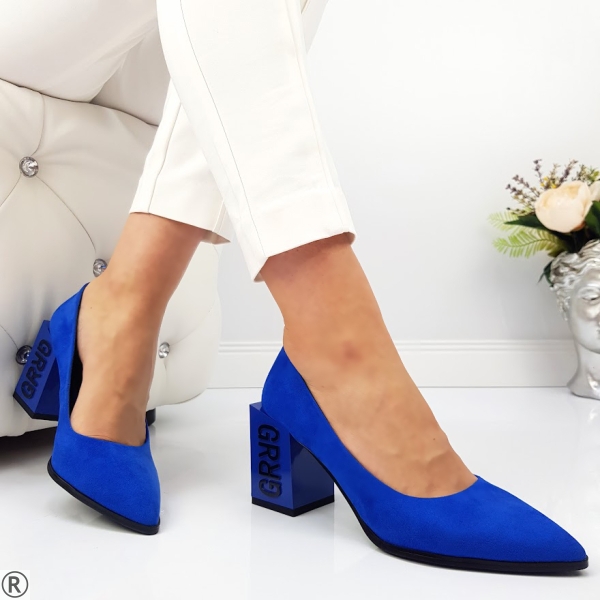Дамски елегантни обувки в син цвят- Lemanna Blue