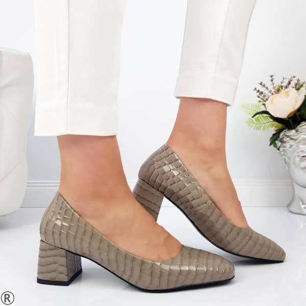 Дамски обувки на широк ток- Bella