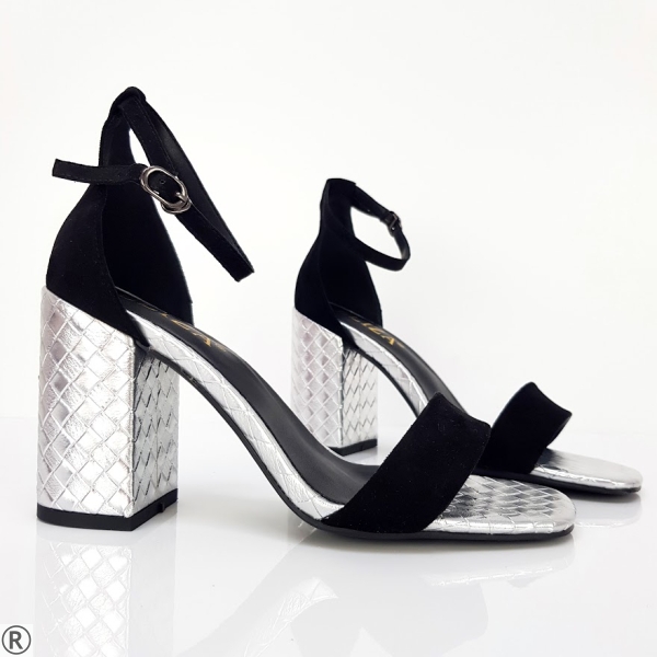 Дамски елегантни сандали на висок ток- Elza Black