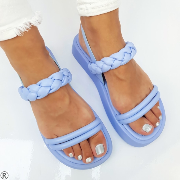 Дамски сандали на платформа в син цвят- Vivian Blue