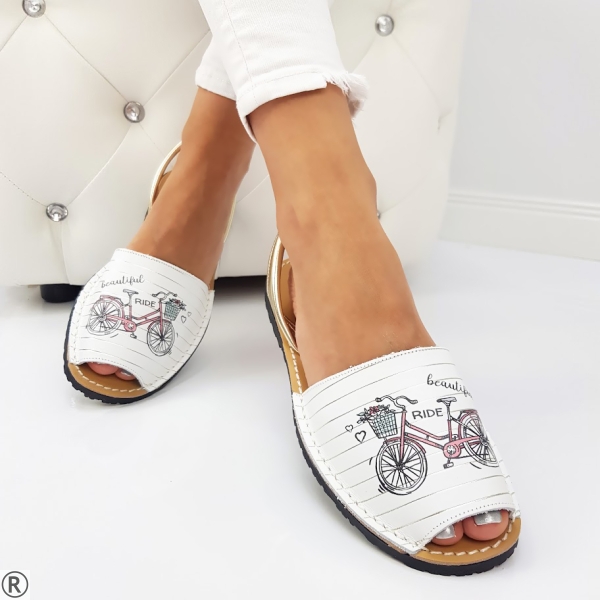 Равни сандали естествена кожа - Briana White