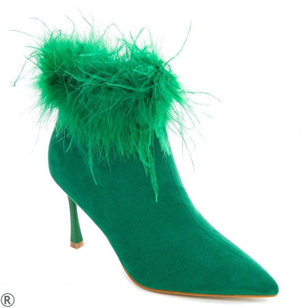 Дамски елегантни боти в зелен цвят- Frances Green