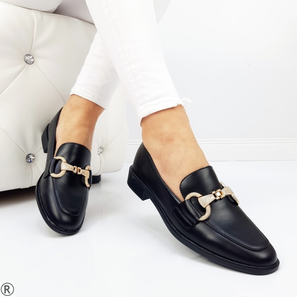 Равни обувки в черен цвят- Eliana Black