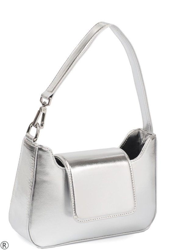 Елегантна чанта в сребърен цвят- Rosely Silver