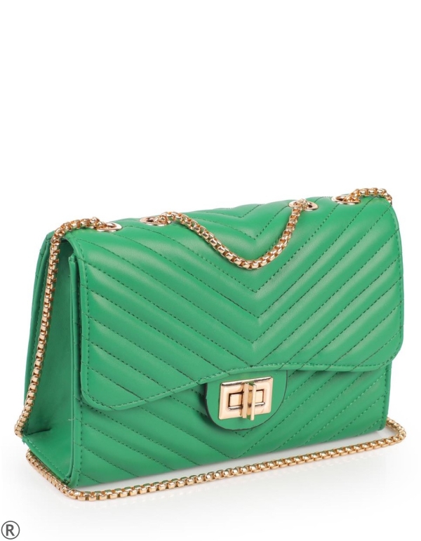 Малка дамска чанта в зелен цвят- Isidora Green