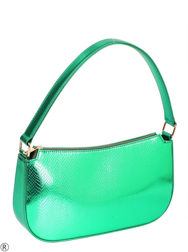 Малка зелена чанта със змийски принт- Lian Green