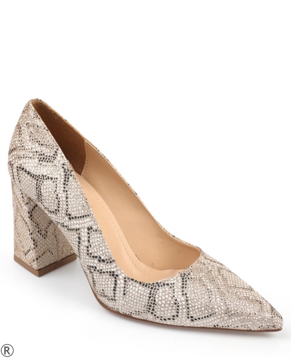 Елегантни обувки със змийски принт- Marcela