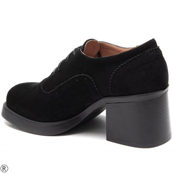 Ежедневни обувки на широк ток и платформа- Biana Black
