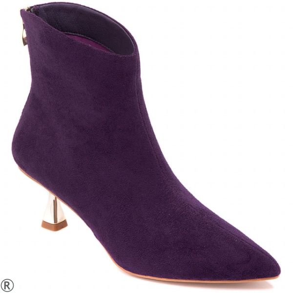 Дамски елегантни боти в лилав цвят- Leyla Purple