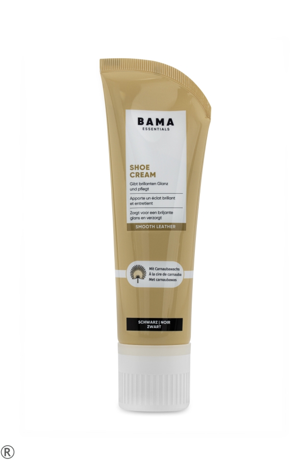 Крем боя за обувки Bama® Essentials Shoe Cream - туба 75мл цвят черен