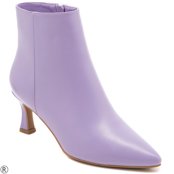 Дамски боти на нисък ток в лилав цвят- Zarina Purple