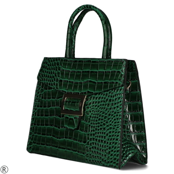 Дамска чанта The Grace Bags- Green Kroco