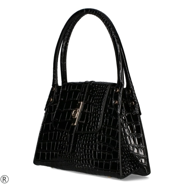 Дамска чанта The Grace Bags- Mini Black Kroco