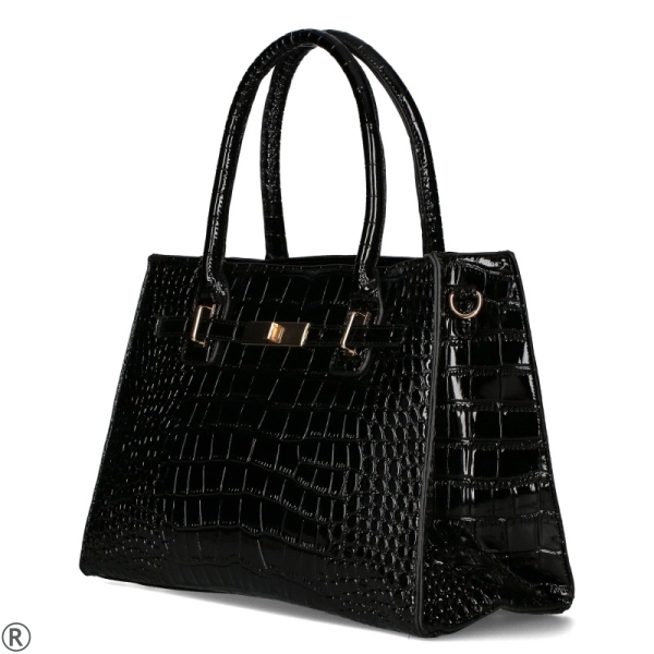 Дамска чанта The Grace Bags- Multi Black Kroco