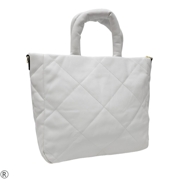 Голяма дамска чанта в бял цвят- Jasmine White
