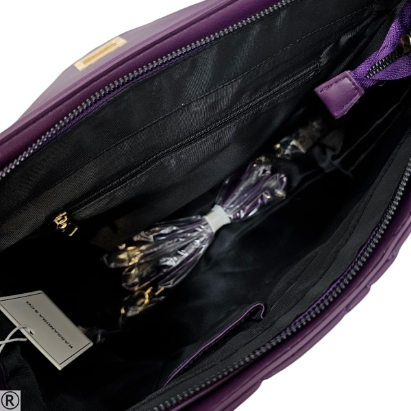 Голяма дамска чанта в лилав цвят- Leila Purple