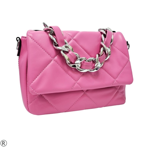 Малка елегантна чанта в цикламен цвят- Olivia Pink