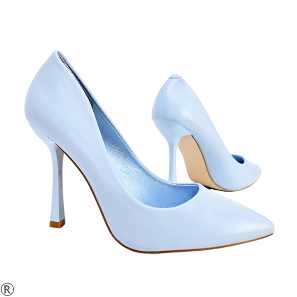 Елегантни обувки на висок ток в син цвят- Sellma- Blue