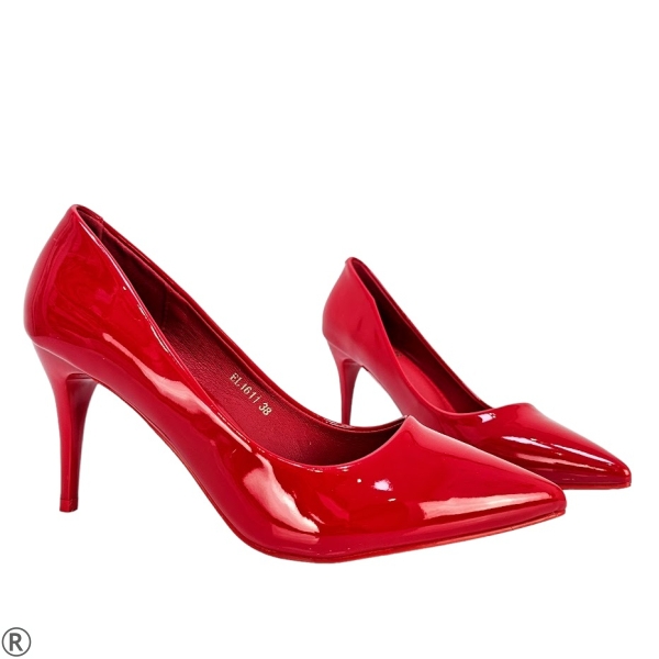 Елегантни обувки в червен лак- Freya Red