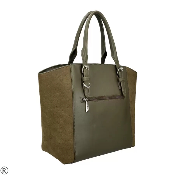 Дамска ежедневна чанта в цвят маслина- David Jones