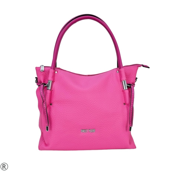 Ежедневна дамска чанта в цикламен цвят- Izabel
