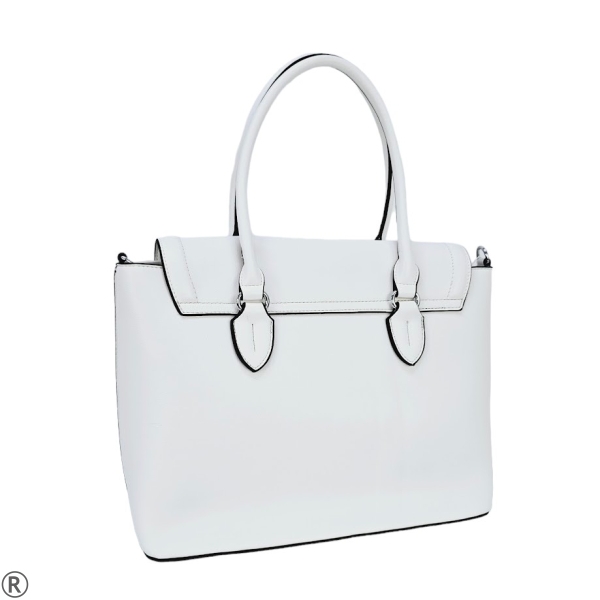 Дамска чанта в бял цвят с капак- Gala White