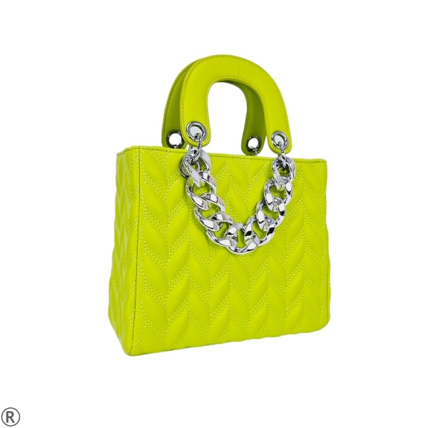 Малка чанта в зелен цвят неон - Steisi Dior