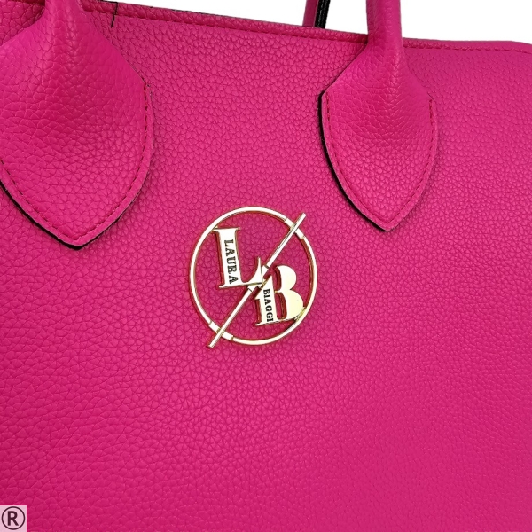 Дамска чанта в цвят фуксия - Laura Biaggi