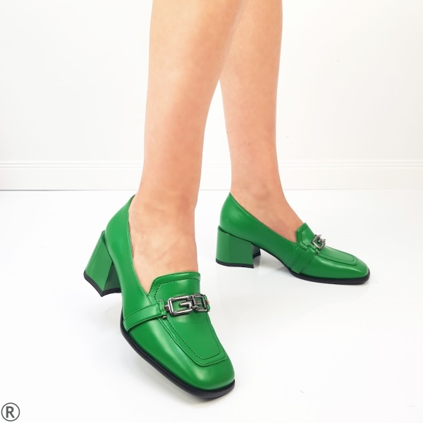 Дамски елегантни обувки в зелен цвят- Eliza Bulgaria