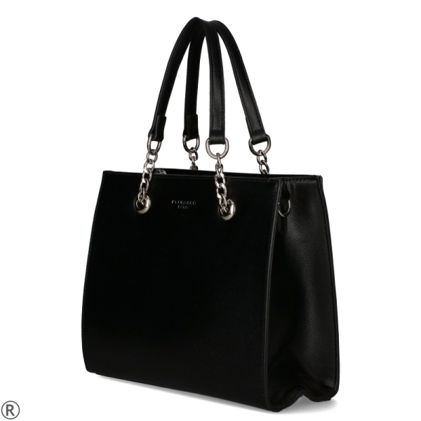 Черна дамска чанта FLORA&CO- Black