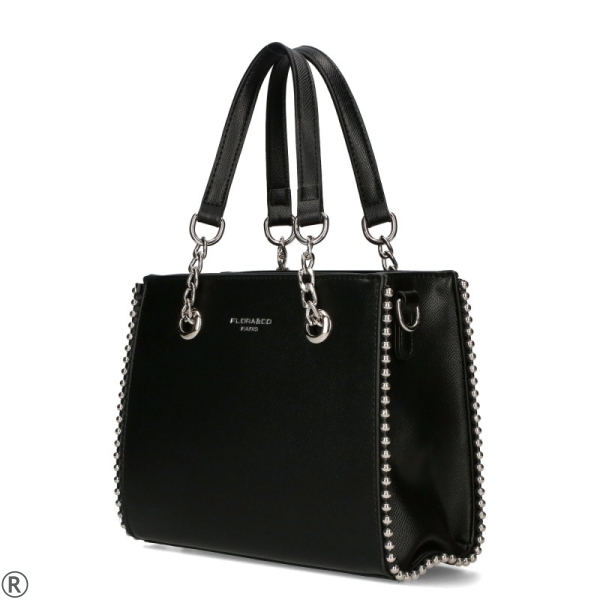 Стилна малка чанта в черен цвят- FLORA&CO Black