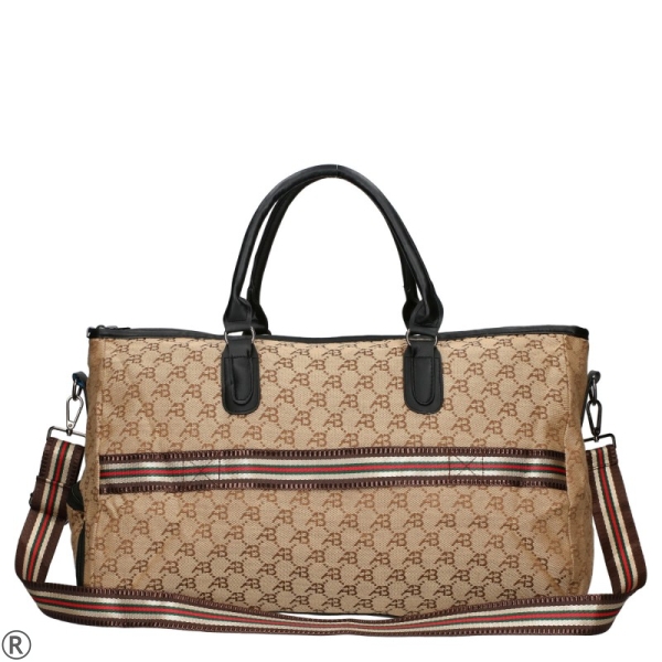 Кафява дамска чанта-сак с мече- Teddy Bear Brown 8998