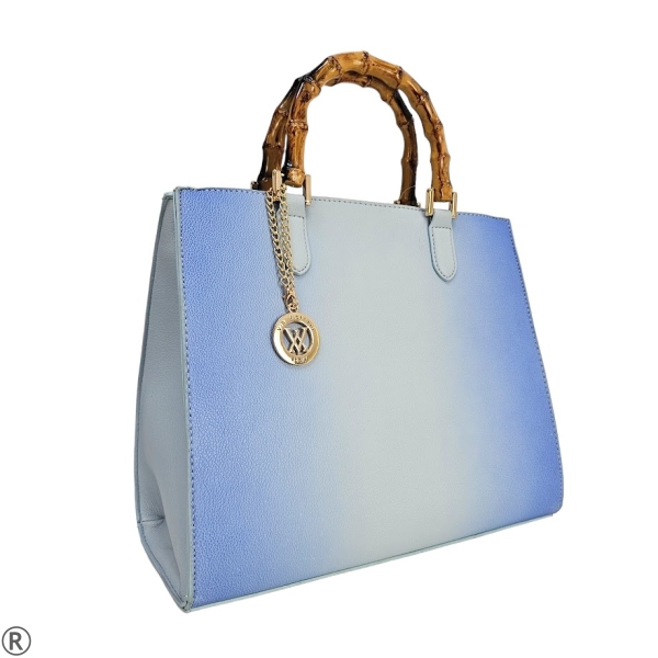 Синя чанта омбре - Velina Blue