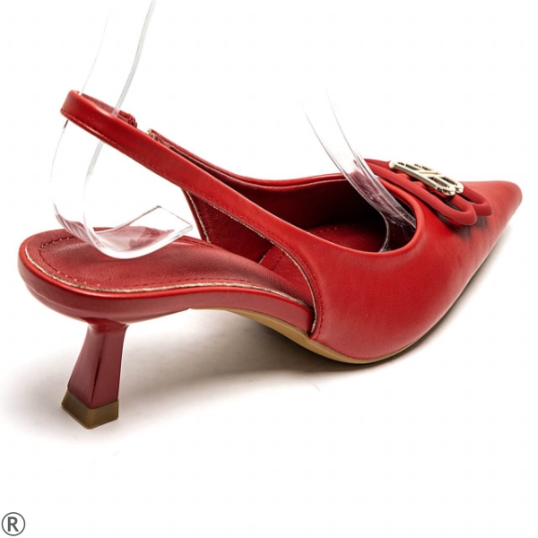 Червени обувки с отворена пета- Zara Red 10390