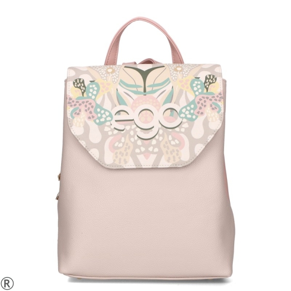 Дамска раница с капак- EGO Pink 10427