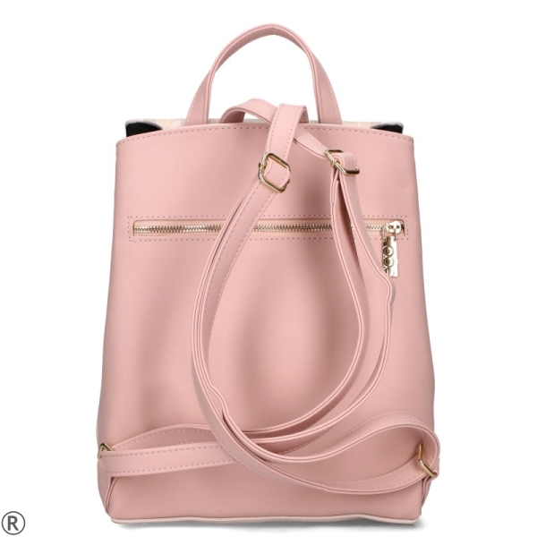 Дамска раница с капак- EGO Pink 10427