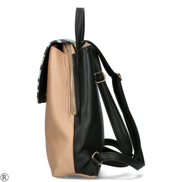 Дамска раница с капак- EGO Beige 10428