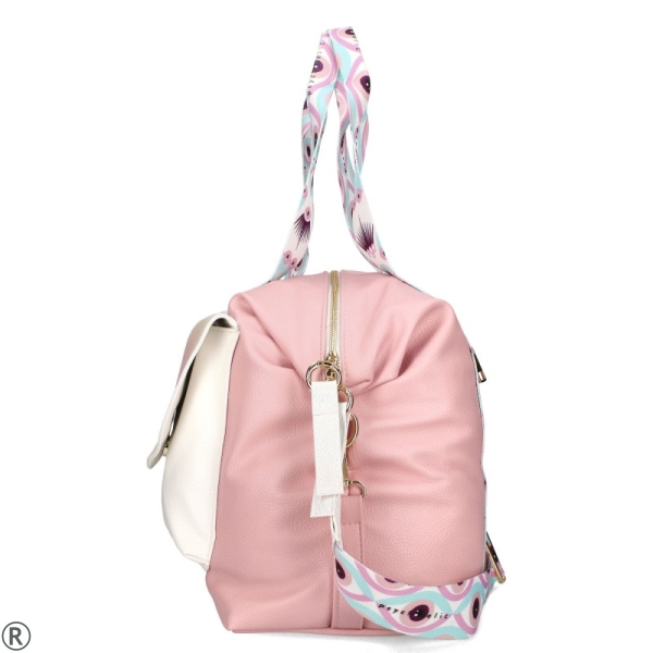 Голяма дамска чанта-сак в розов цвят- EGO Pink 10369